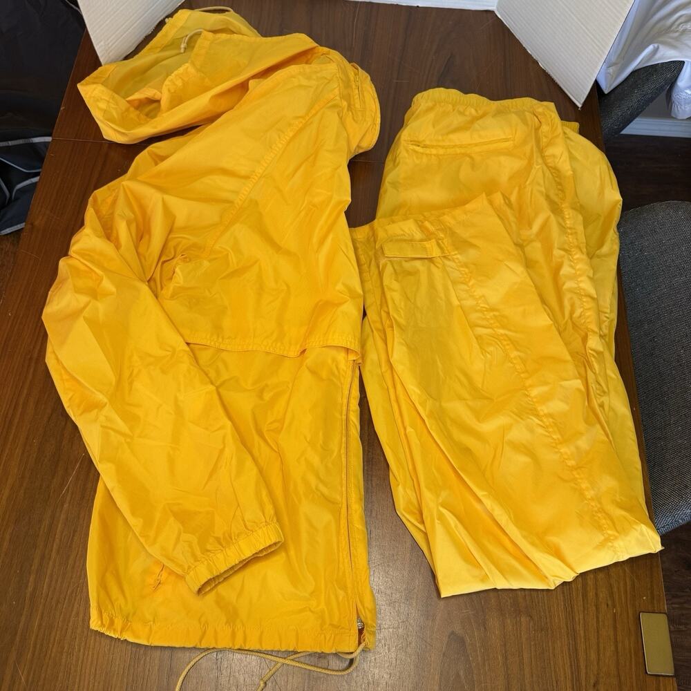 VTG Woolrich Teton Men's L Jacket Windbreaker & Pants Nylon Yellow